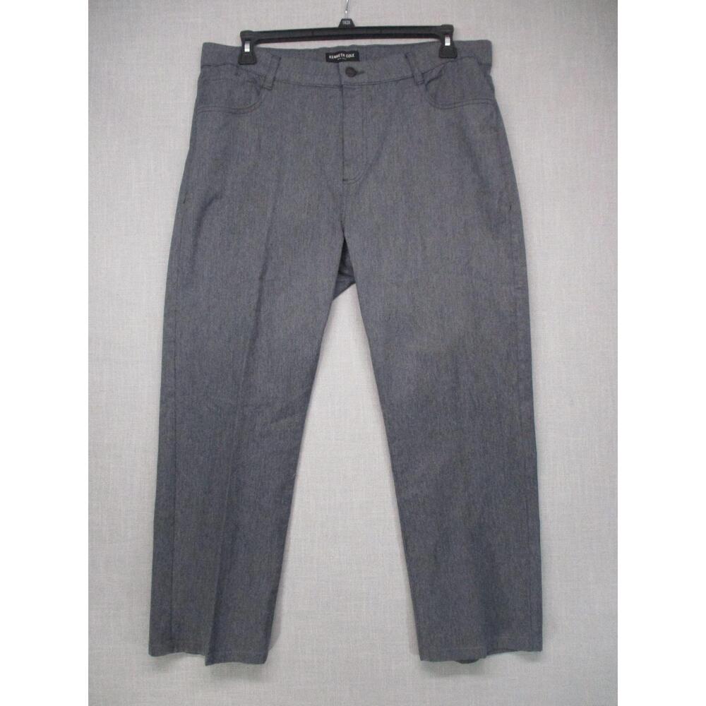 Kenneth Cole New York Grey Modern Classic Office Dress Pants Mens Size 38x30